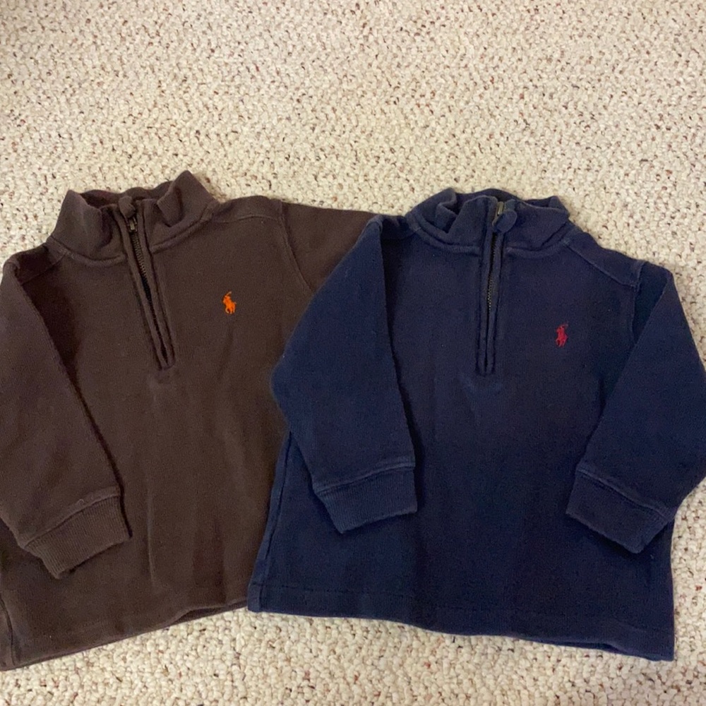 RALPH LAUREN QUARTER ZIPS, 2T
